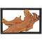 Abstract Handmade Live Edge Wood Slab Wall Décor with Black Frame